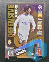 2021-22 Topps Match Attax UCL Defensive Warrior Raphael Varane #229 Real Madrid